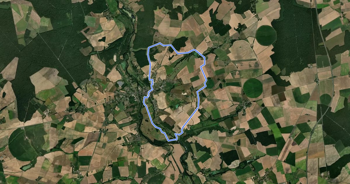 Маршрут Circuit des Loges et des Vignes на спутниковом снимке