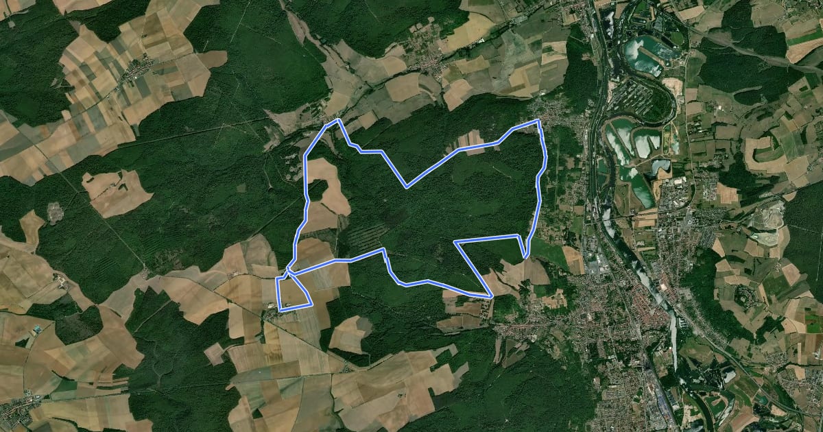 Маршрут Circuit des Loups на спутниковом снимке