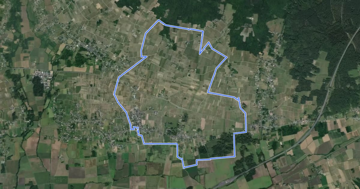 Маршрут Circuit des Manoirs на спутниковом снимке