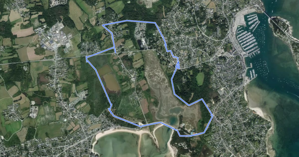 Маршрут Circuit des Marais на спутниковом снимке