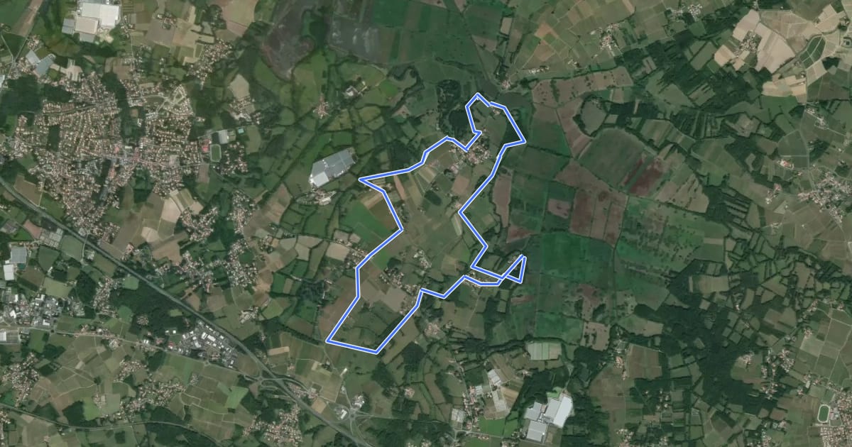 Маршрут Circuit des Marais на спутниковом снимке