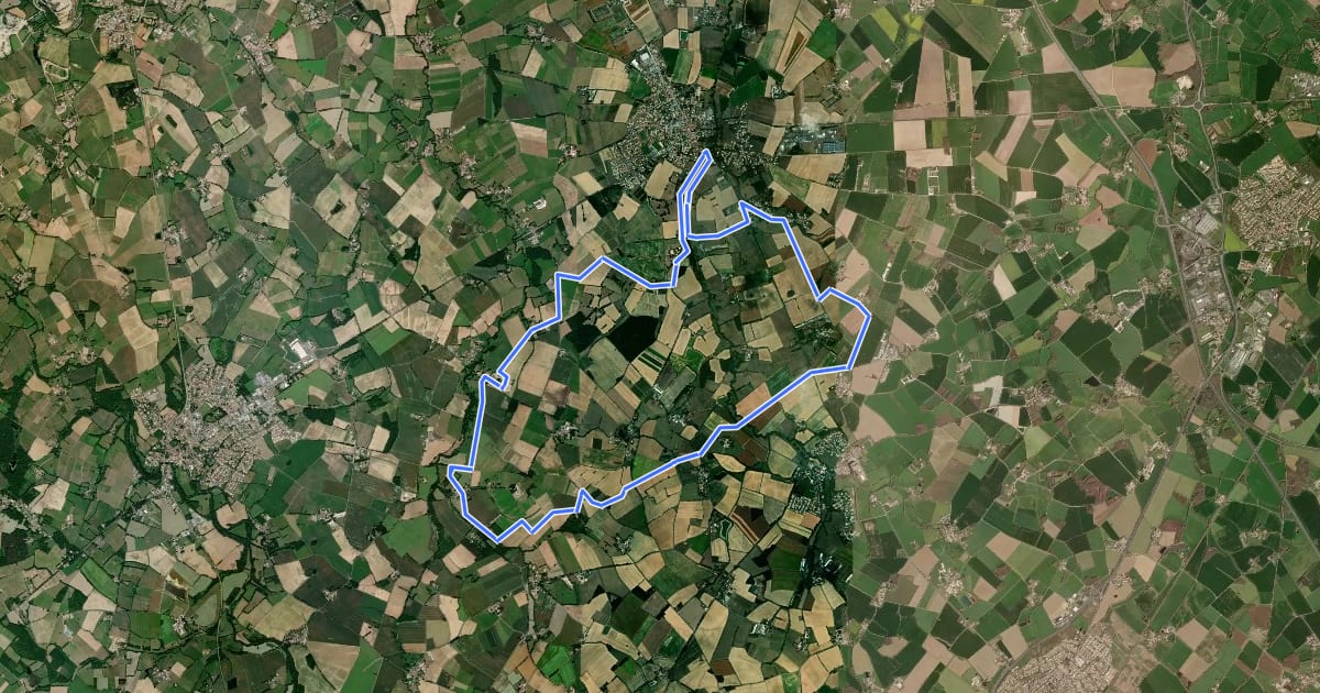 Маршрут Circuit des Marches de Vendée на спутниковом снимке