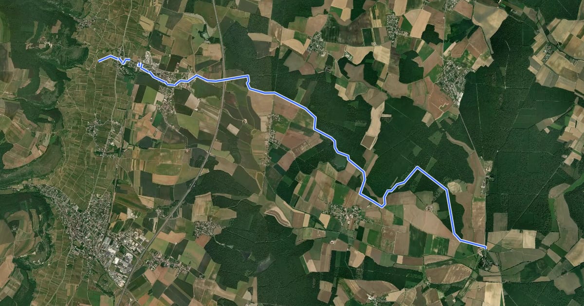 Маршрут Circuit des Moines (Vin - Divin) на спутниковом снимке