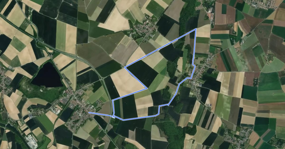 Маршрут Circuit des Monts Saint-Rémy на спутниковом снимке
