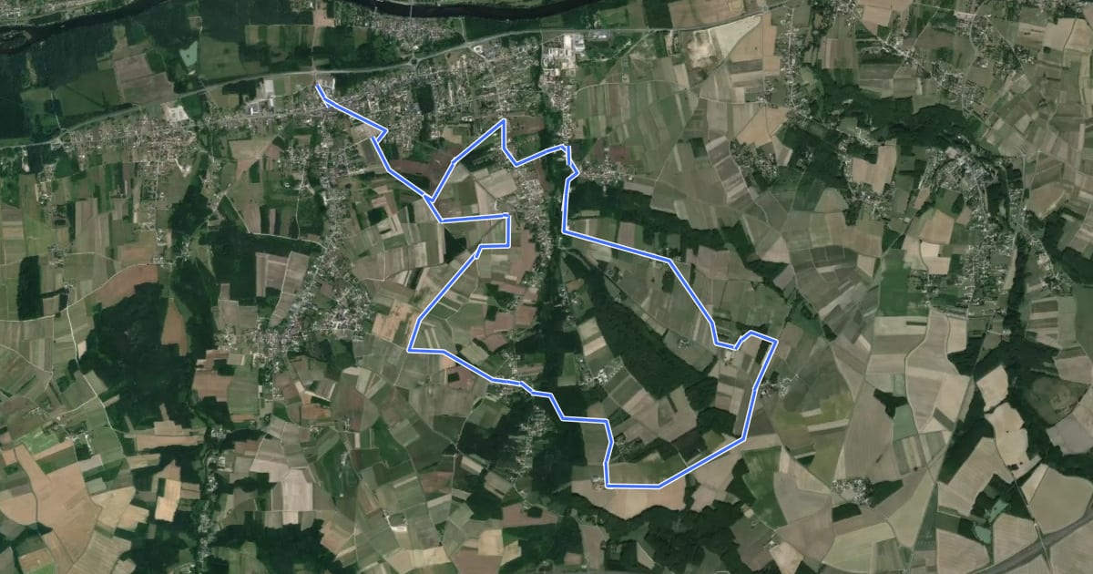 Маршрут Circuit des Moulins на спутниковом снимке