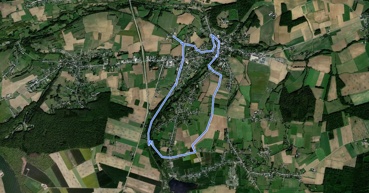 Маршрут Circuit des Moulins на спутниковом снимке