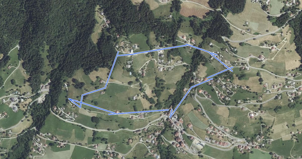 Маршрут Circuit des Murailles на спутниковом снимке
