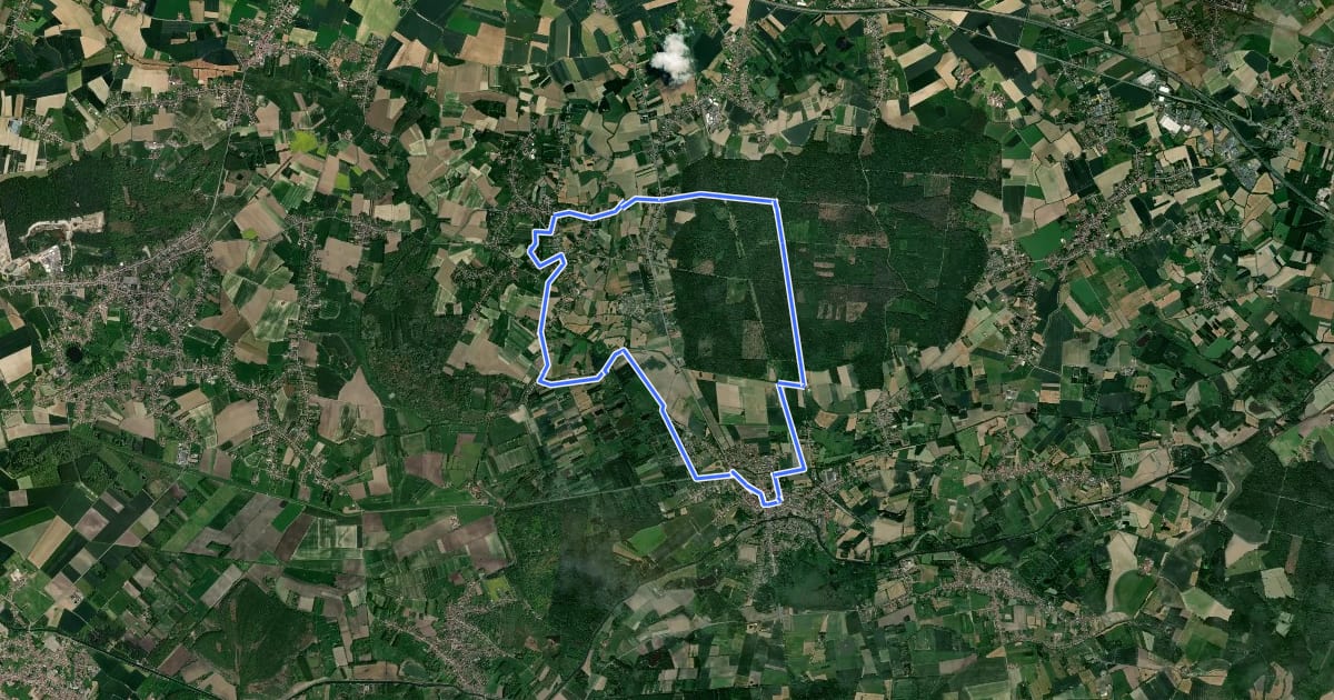 Маршрут Circuit des Oiseaux на спутниковом снимке
