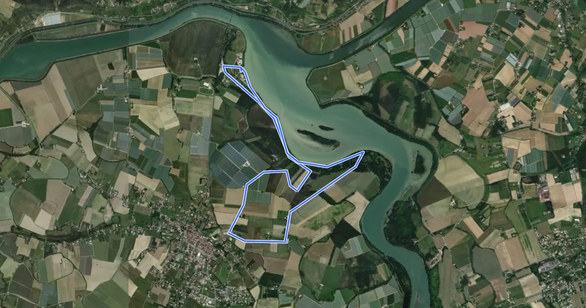 Маршрут Circuit des Oiseaux на спутниковом снимке