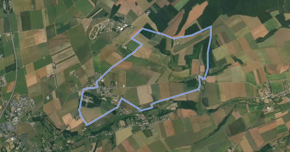 Маршрут Circuit des Orchidées на спутниковом снимке