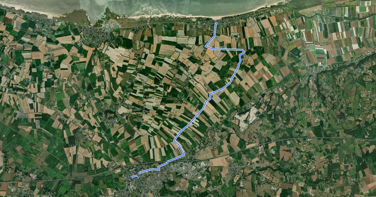 Маршрут Circuit des Pêcheurs на спутниковом снимке