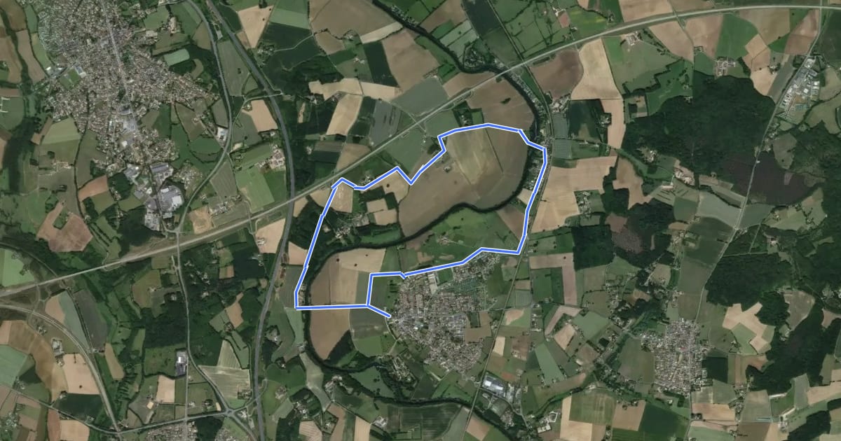 Маршрут Circuit des Passerelles на спутниковом снимке