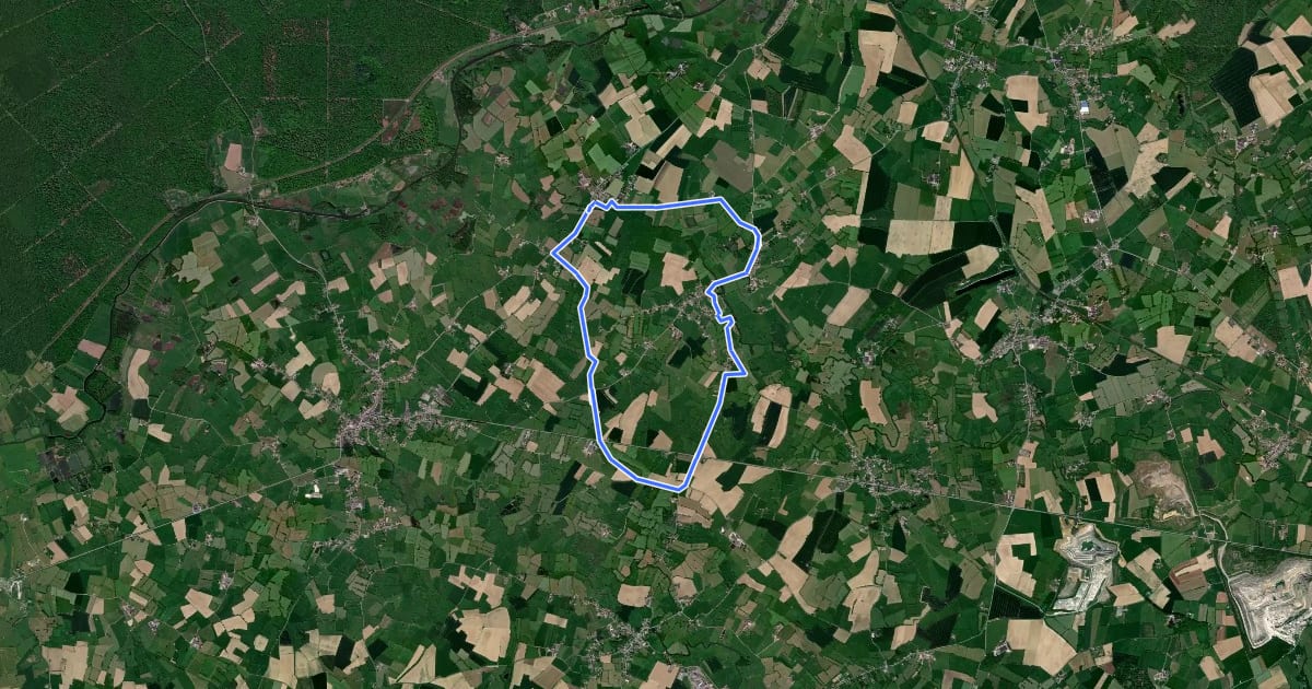 Маршрут Circuit des Plaideurs на спутниковом снимке