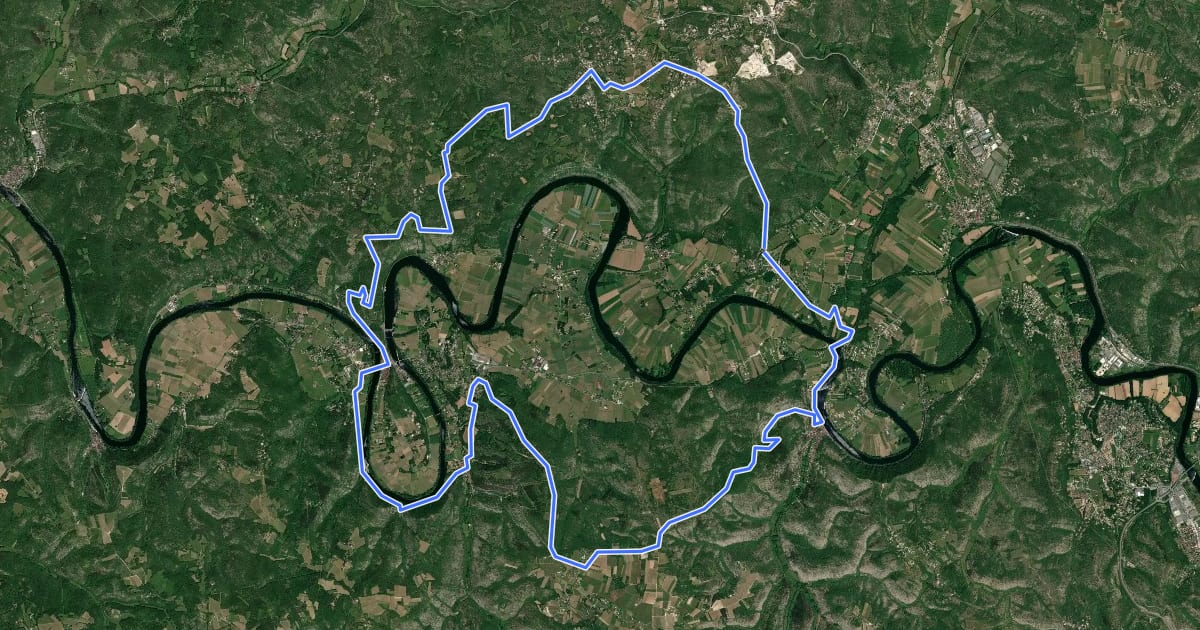 Маршрут Circuit des points de vues на спутниковом снимке