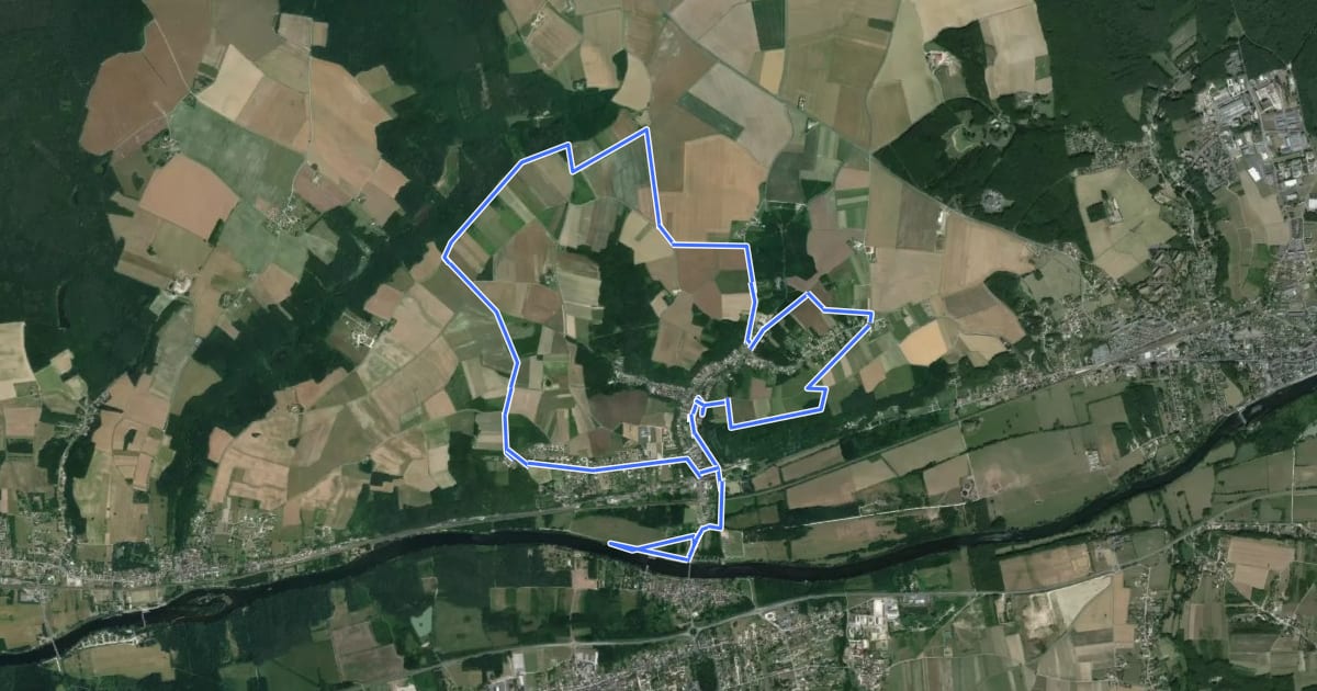 Маршрут Circuit des polissoirs на спутниковом снимке