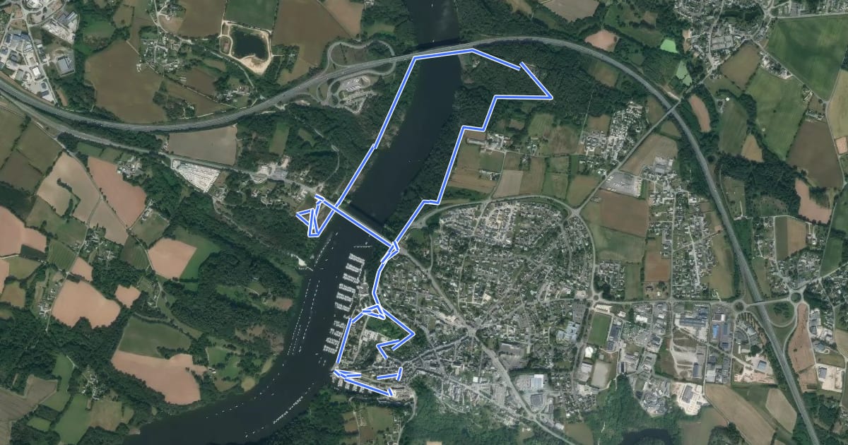 Маршрут circuit des ponts на спутниковом снимке