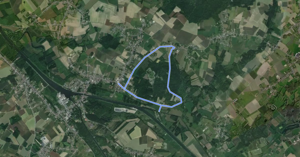 Маршрут Circuit des Poteries на спутниковом снимке
