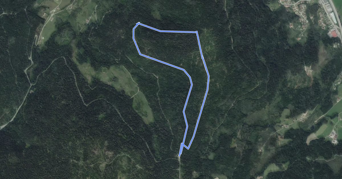 Маршрут Circuit des Poudingues на спутниковом снимке
