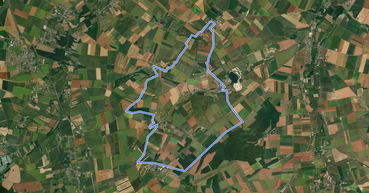 Маршрут Circuit des Quatre Vents на спутниковом снимке