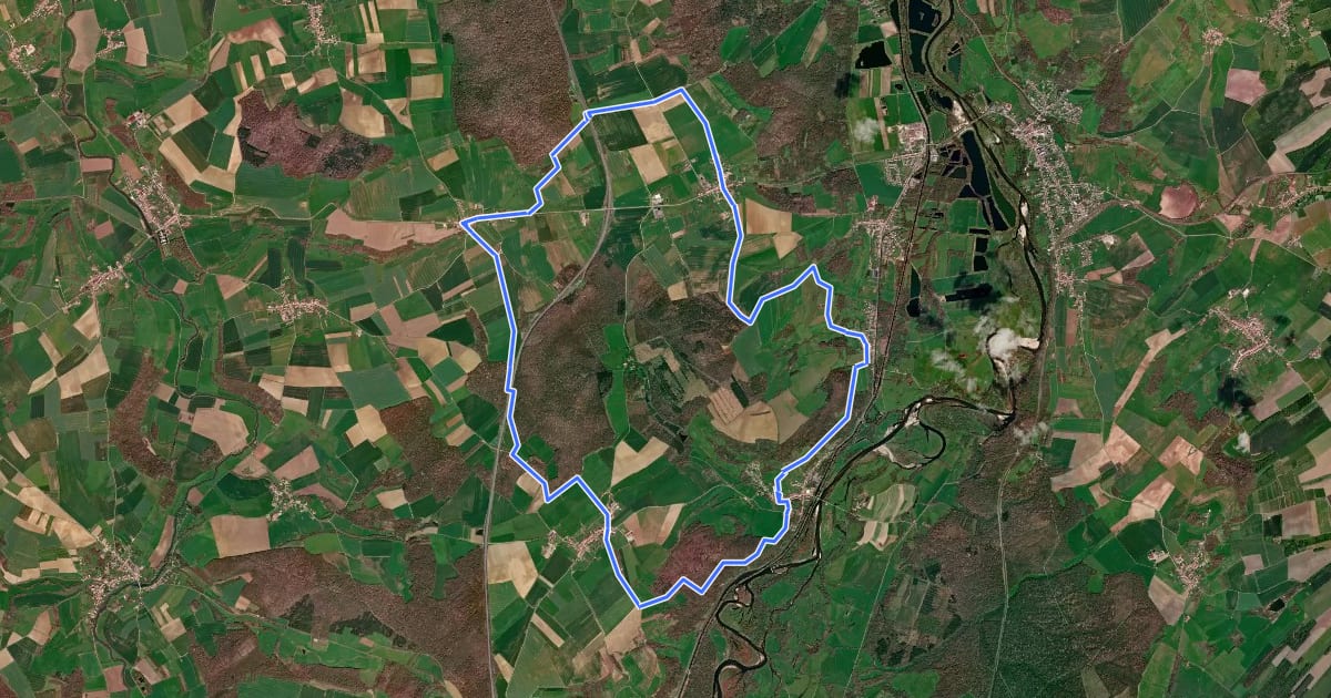 Маршрут Circuit des Résistants на спутниковом снимке