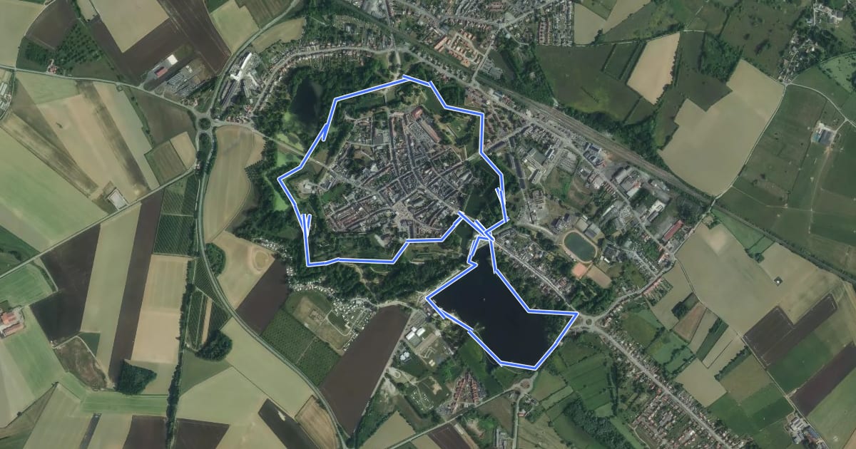 Маршрут Circuit des Remparts на спутниковом снимке