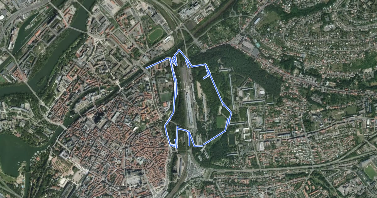 Маршрут Circuit des Remparts на спутниковом снимке
