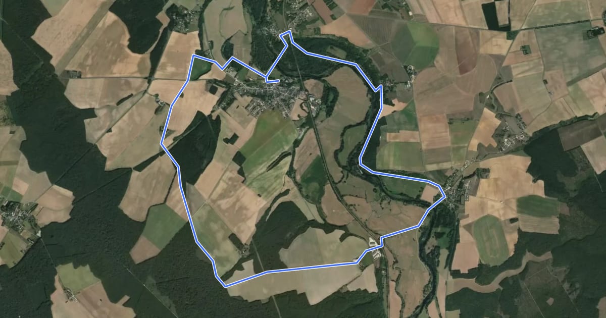 Маршрут Circuit des Rimberts на спутниковом снимке