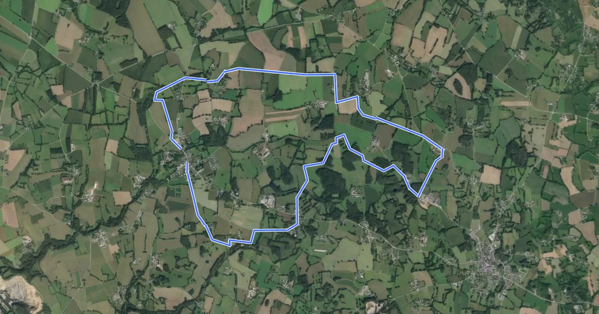 Маршрут Circuit des Rochers на спутниковом снимке