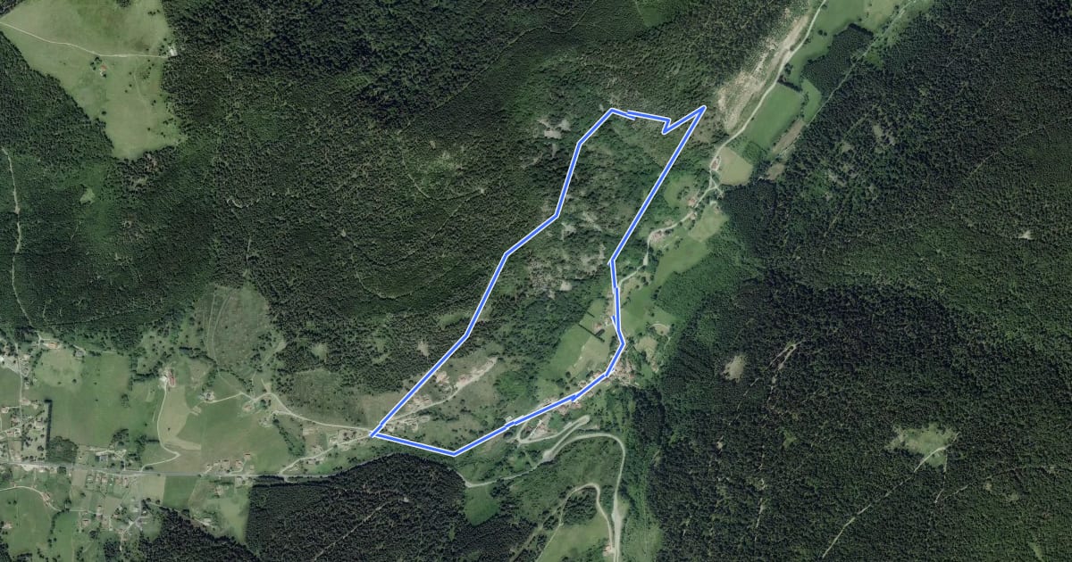 Маршрут Circuit des Roches на спутниковом снимке