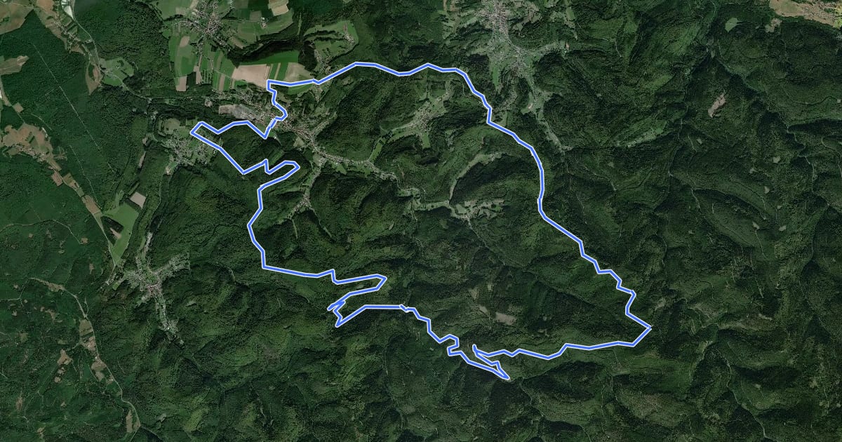 Маршрут Circuit des Roches на спутниковом снимке