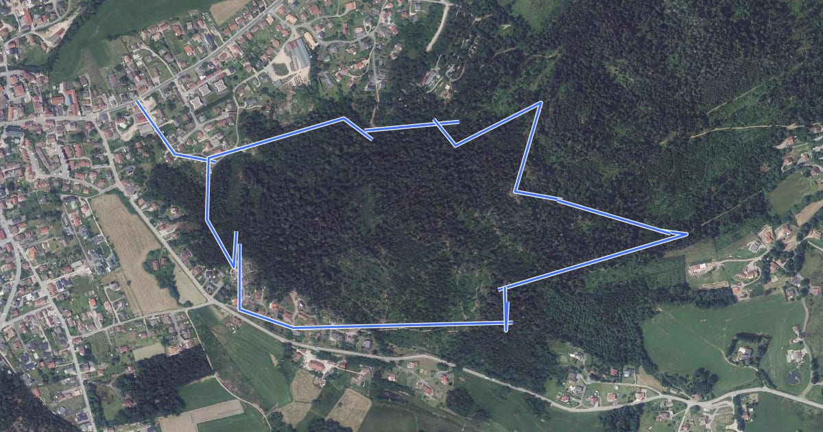 Маршрут Circuit des Roches du Mettey на спутниковом снимке