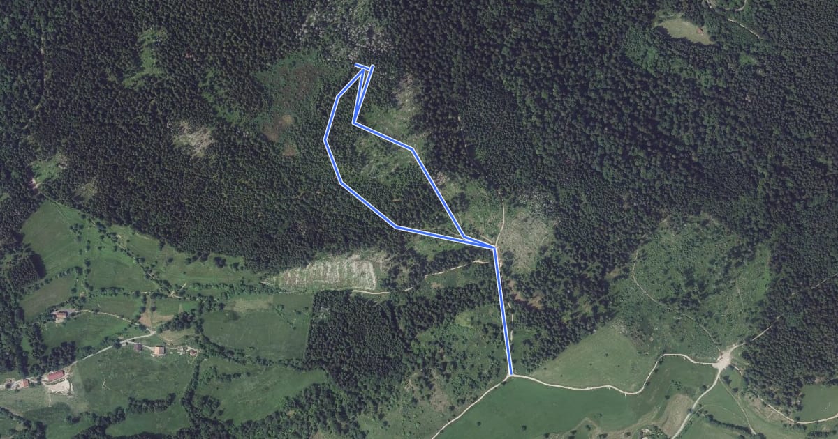 Маршрут Circuit des Roches Saint-Jacques на спутниковом снимке