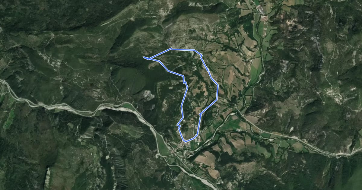 Маршрут Circuit des Senteurs на спутниковом снимке