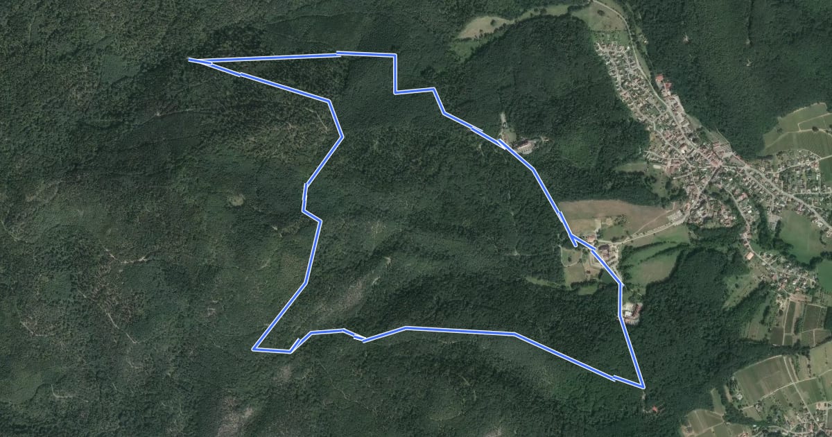 Маршрут Circuit des Sorcières на спутниковом снимке