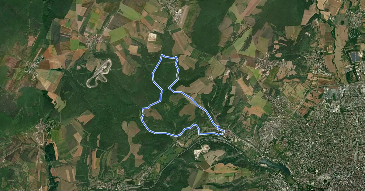 Маршрут Circuit des sources на спутниковом снимке
