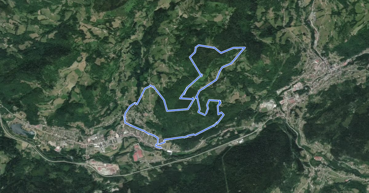 Маршрут Circuit des Étangs на спутниковом снимке