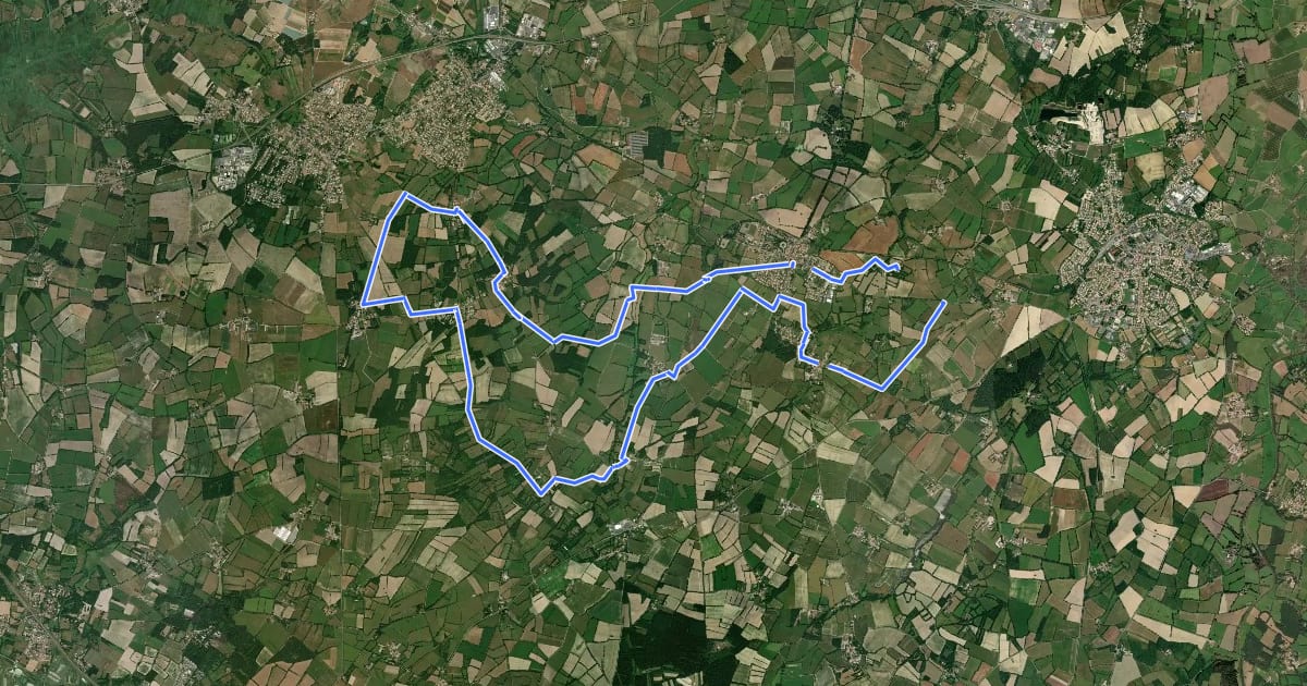 Маршрут Circuit des Templiers на спутниковом снимке