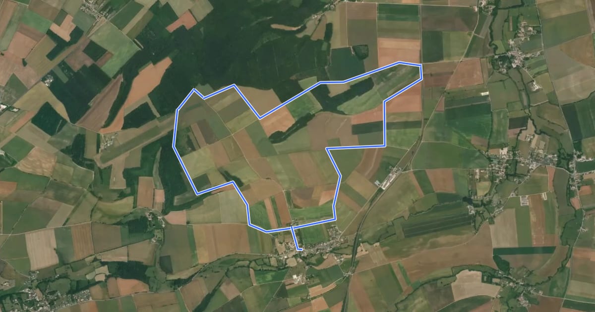 Маршрут Circuit des Terres Noires на спутниковом снимке
