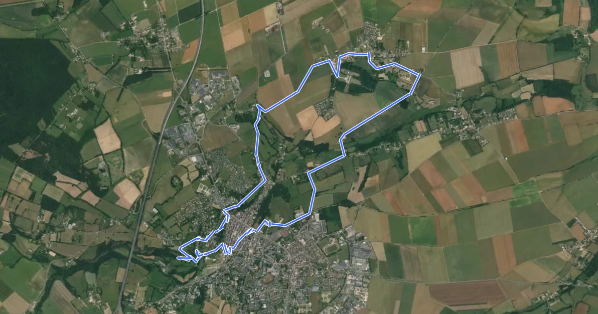 Маршрут Circuit des Trois Châteaux на спутниковом снимке
