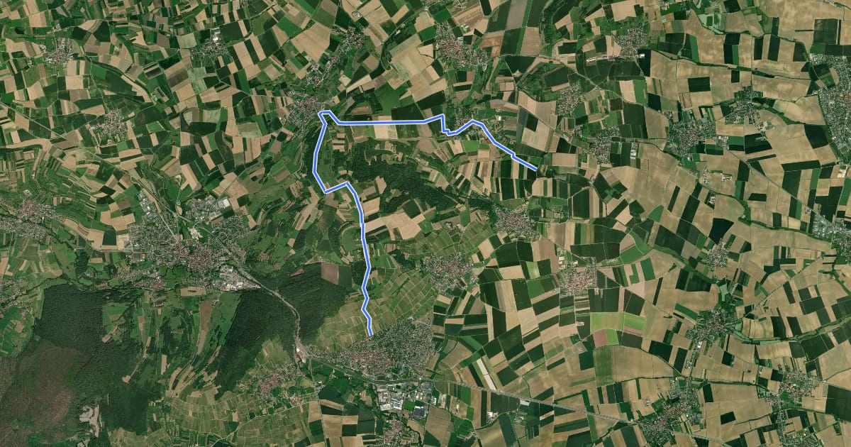 Маршрут Circuit des Trois Chapelles на спутниковом снимке