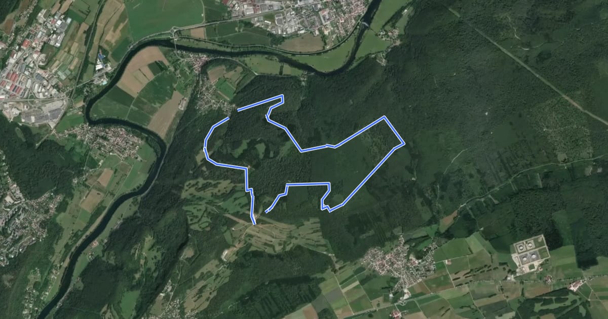 Маршрут Circuit des Trois Portes на спутниковом снимке