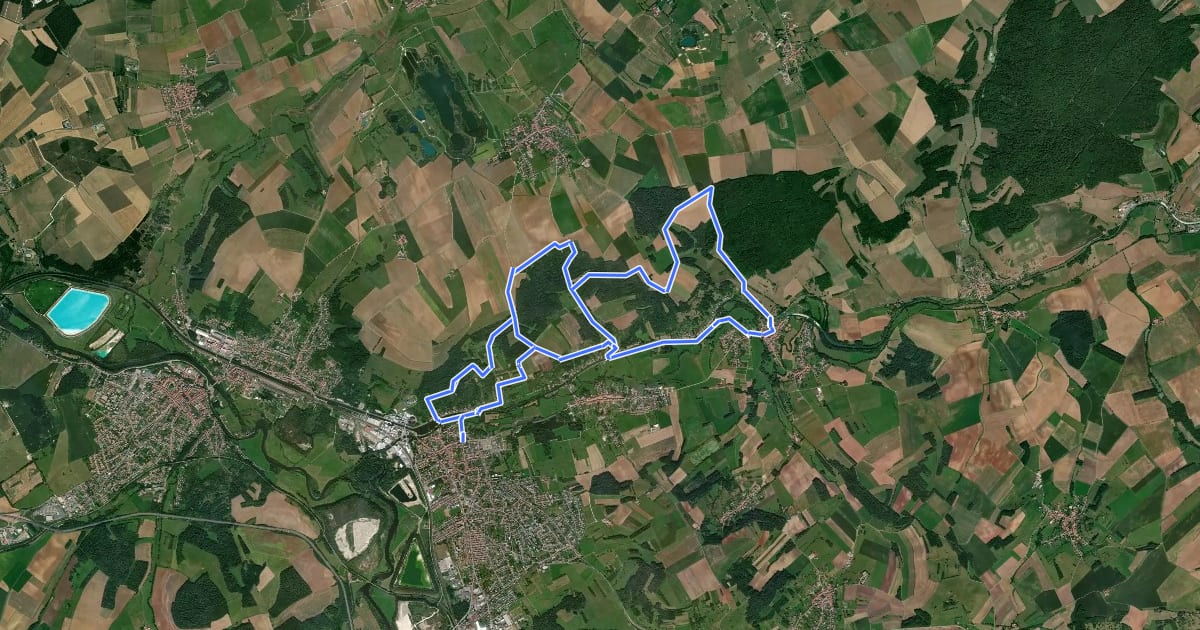 Маршрут Circuit des Trois Vierges на спутниковом снимке