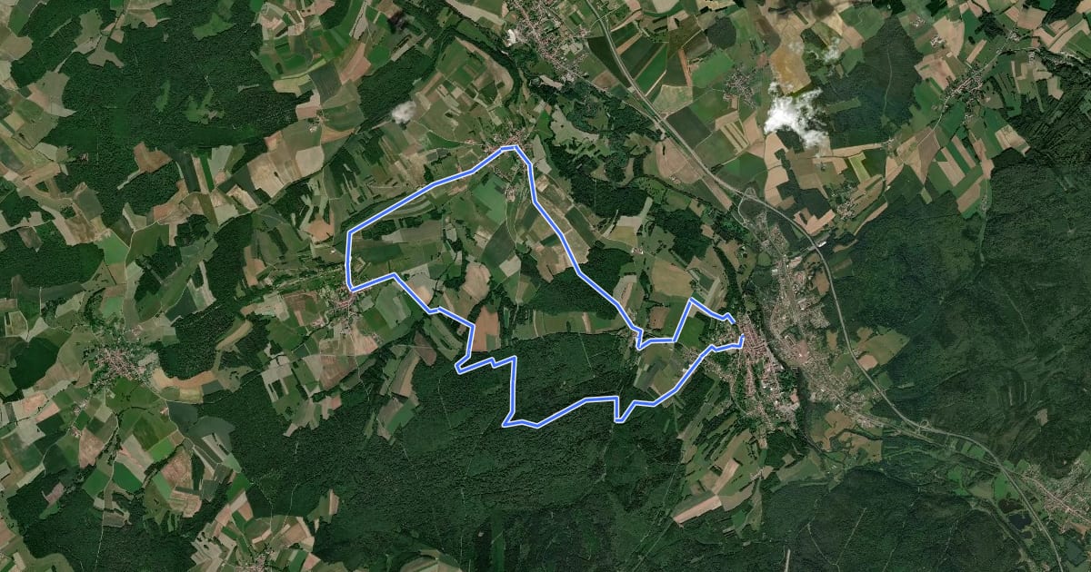 Маршрут Circuit des Verriers на спутниковом снимке