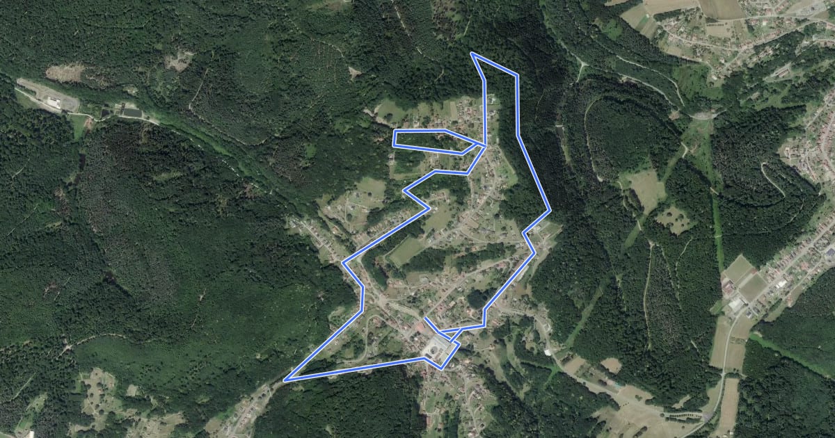 Маршрут Circuit des Verriers на спутниковом снимке