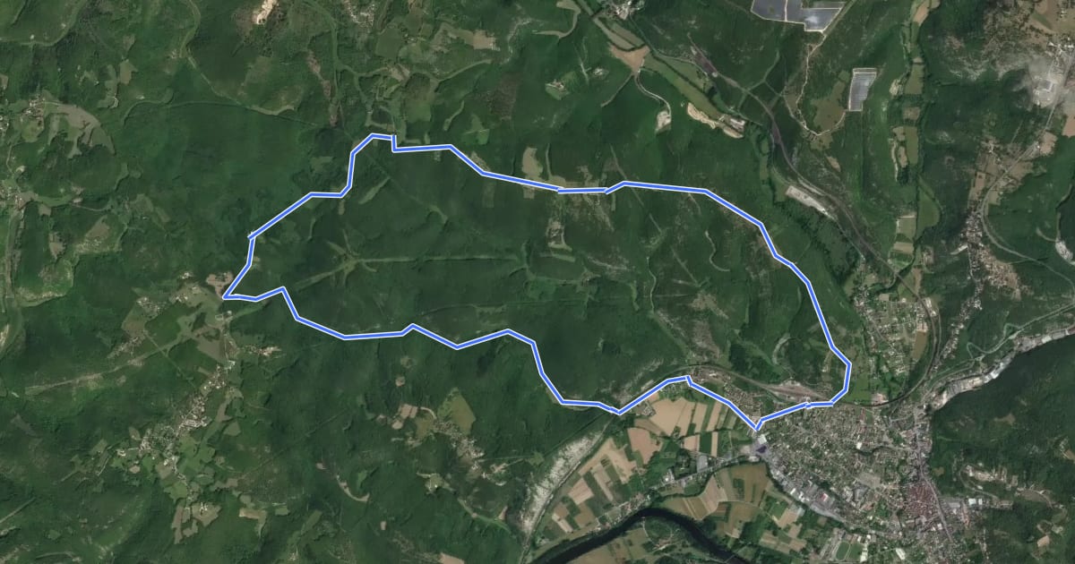 Маршрут Circuit des viaducs на спутниковом снимке