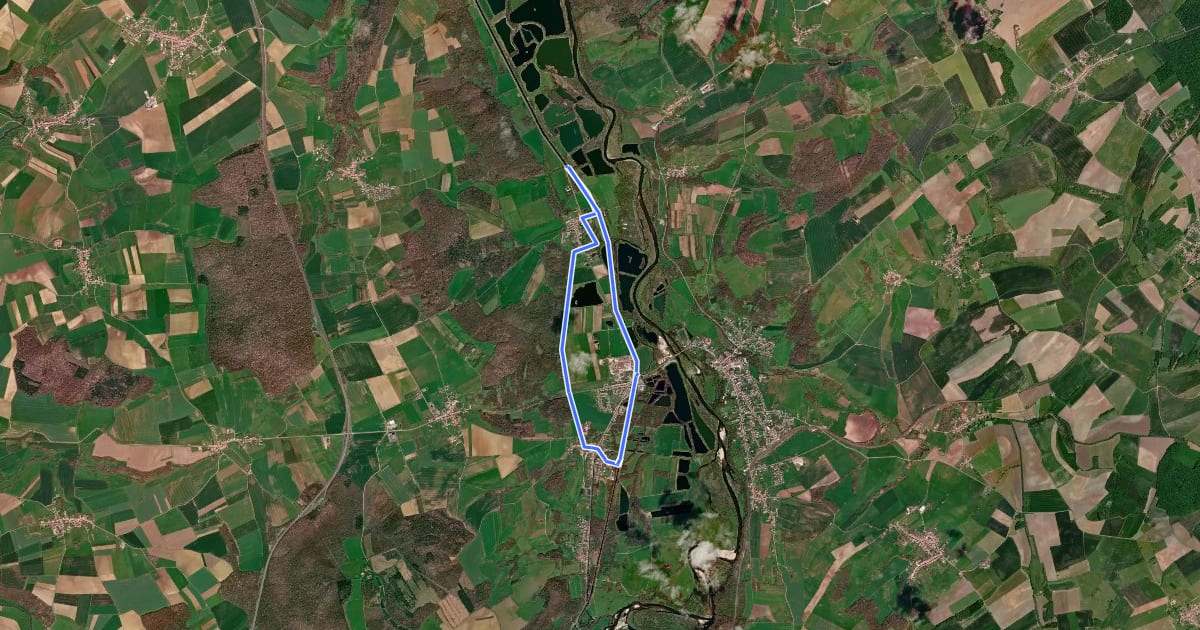 Маршрут Circuit des Vieux Frères на спутниковом снимке