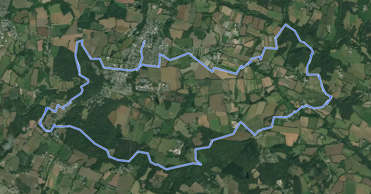 Маршрут Circuit des Vieux Villages на спутниковом снимке