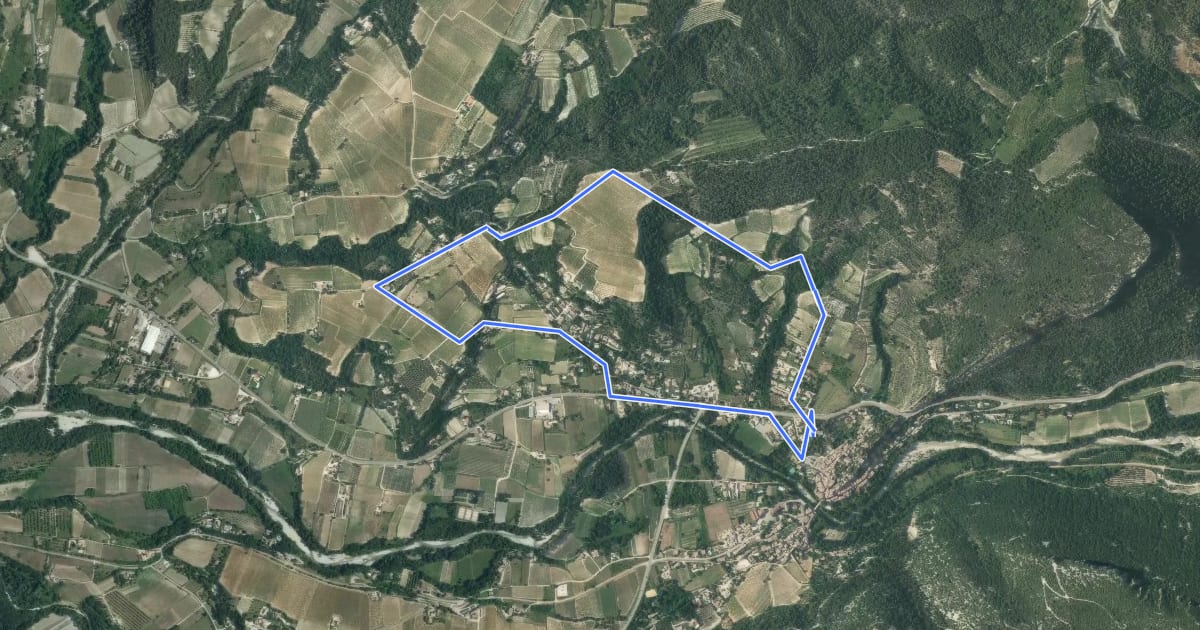 Маршрут Circuit des Vignes на спутниковом снимке