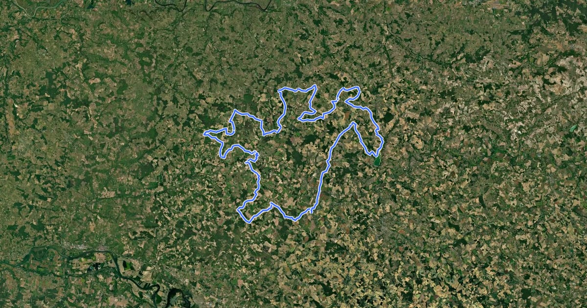 Маршрут Circuit des Vignes et Vergers en Duraquois на спутниковом снимке