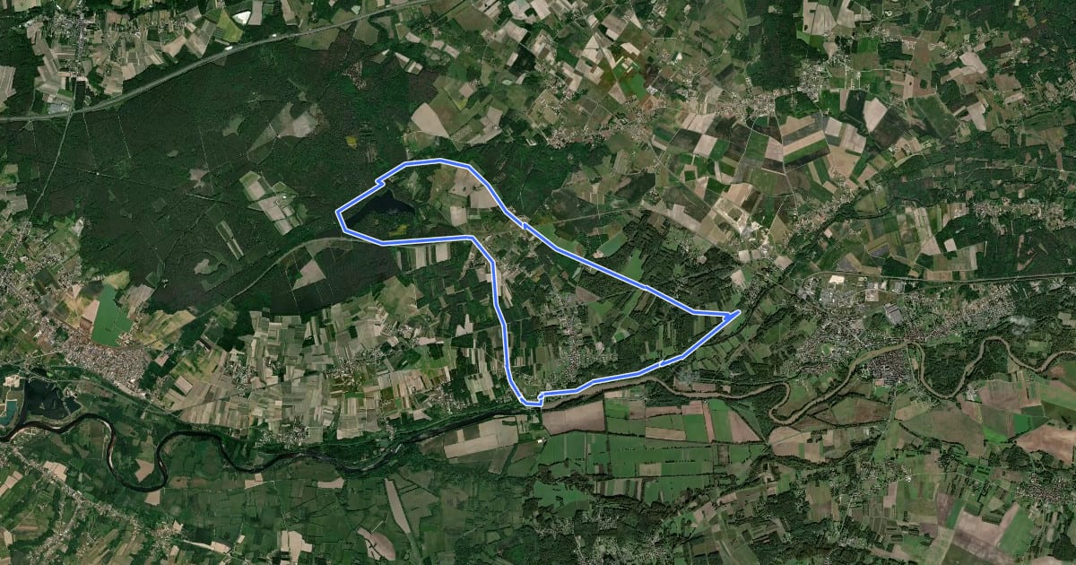 Маршрут Circuit des vignes à la forêt на спутниковом снимке
